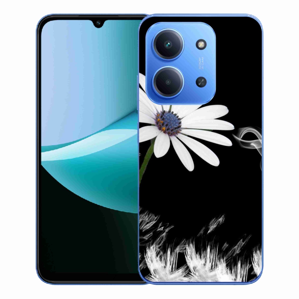 Gélový kryt mmCase na Xiaomi Redmi 15C 4G/5G (173mm) - biela kvetina