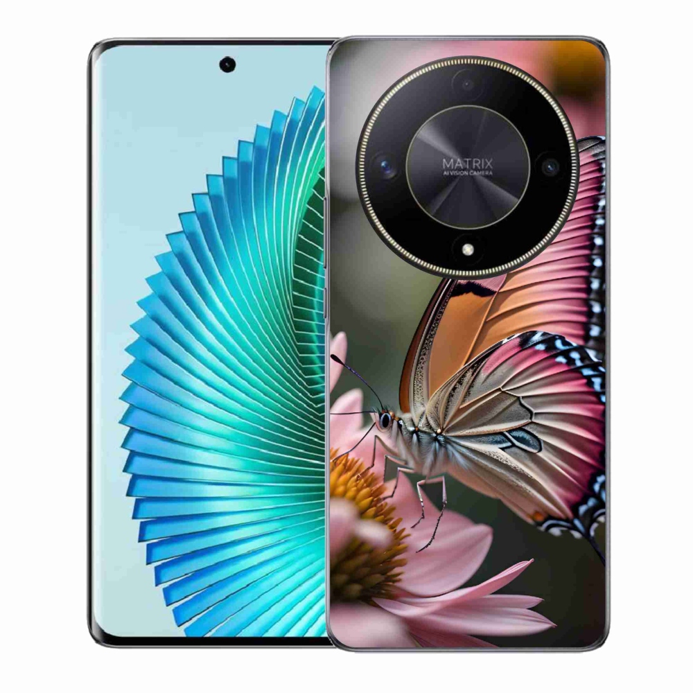 Gélový kryt mmCase na Honor Magic 6 Lite 5G - farebný motýľ