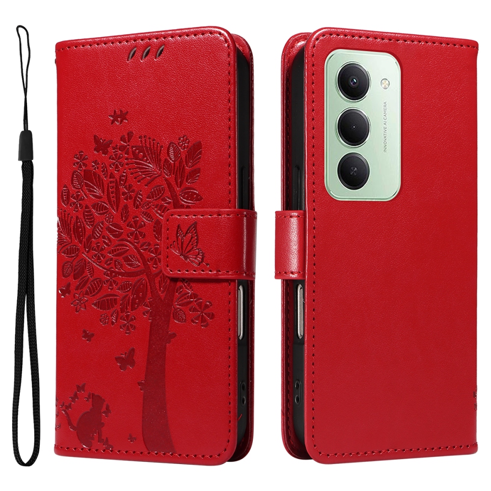 Trees knižkové puzdro na Xiaomi Redmi 15 4G (171mm) - červené