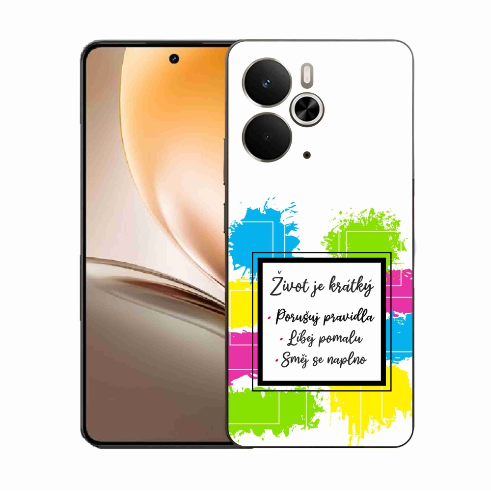Gélový kryt mmCase na Realme 14 5G - citát 5 biele pozadie