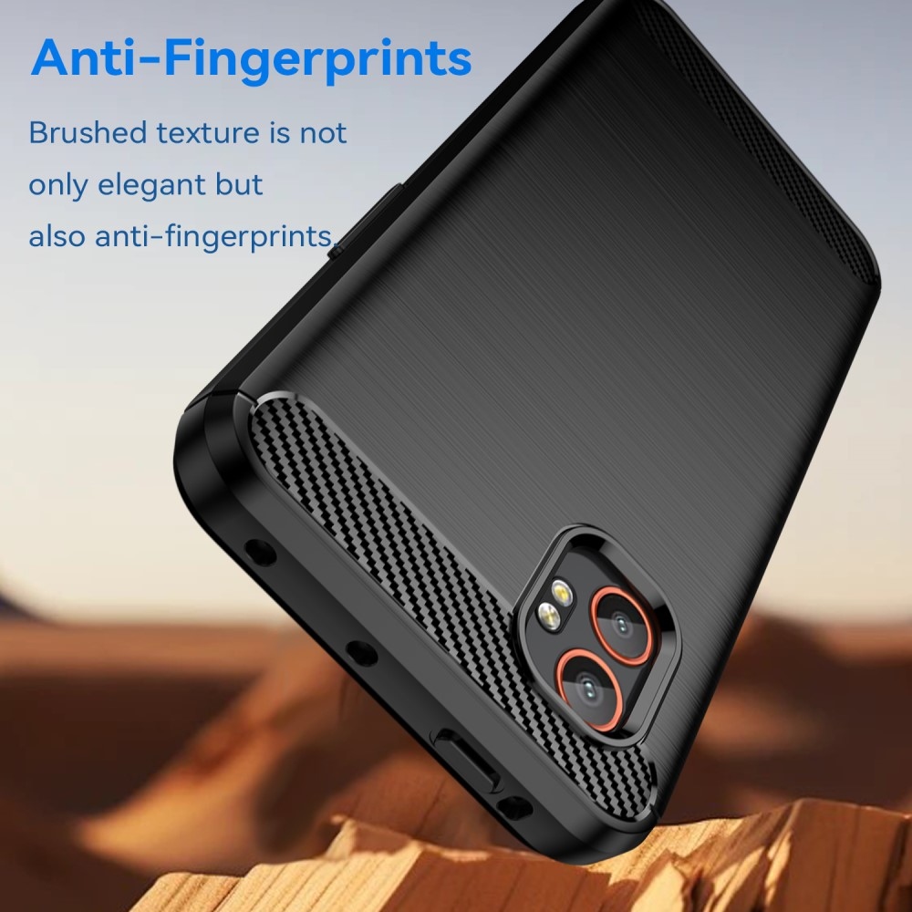 Carbon odolný gélový obal na Samsung Galaxy Xcover 7 Pro - čierny