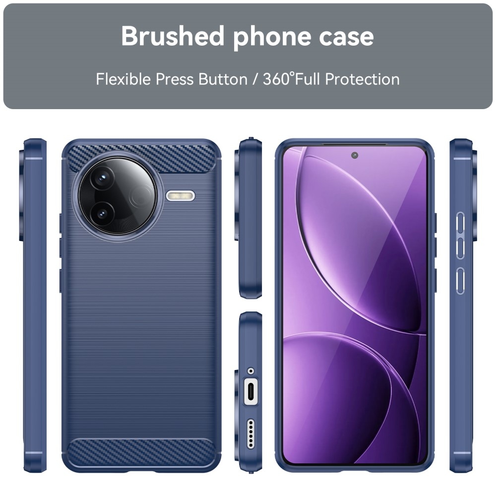Carbon odolný gélový obal na Xiaomi Poco F7 Pro - modrý