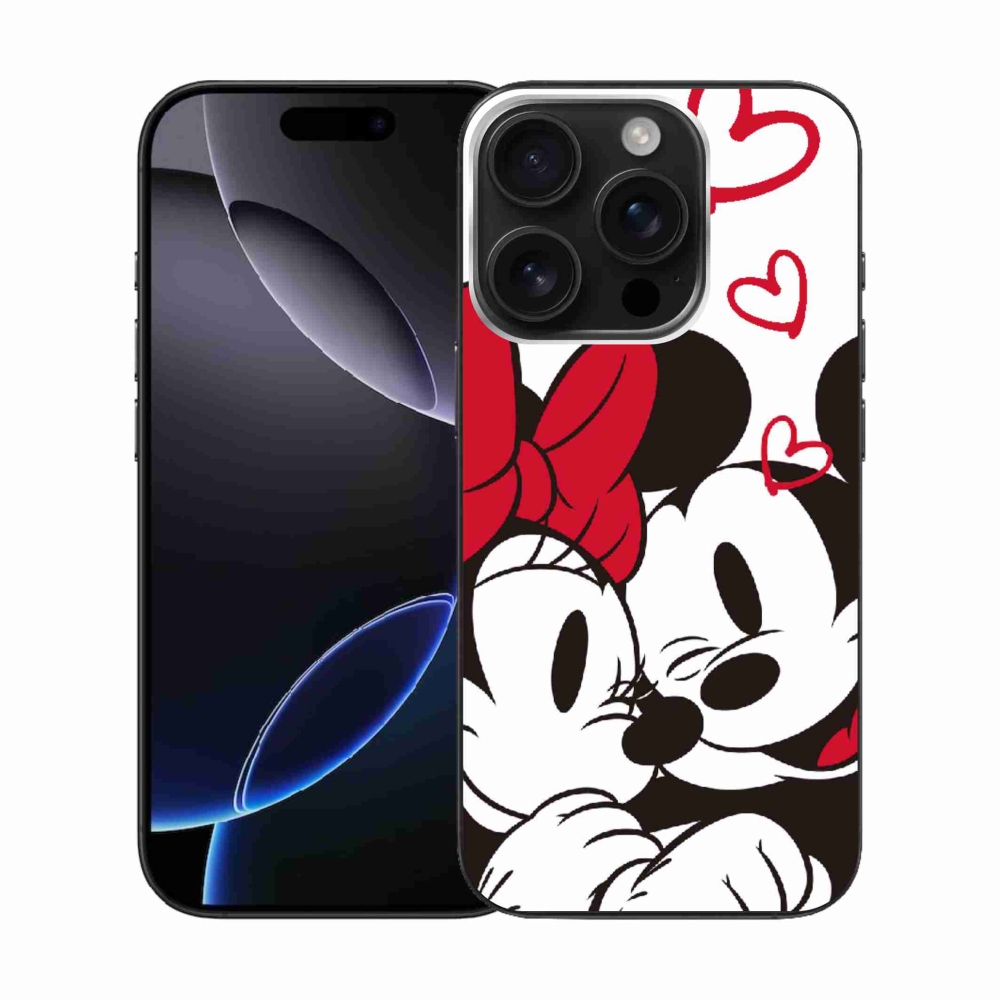 Gélový kryt mmCase na iPhone 16 Pro - minnie a mickey