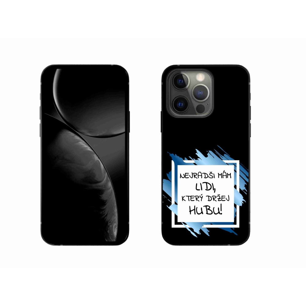 Gélový kryt mmCase na iPhone 13 Pro 6.1 - vtipný text 7 bieločierne pozadie