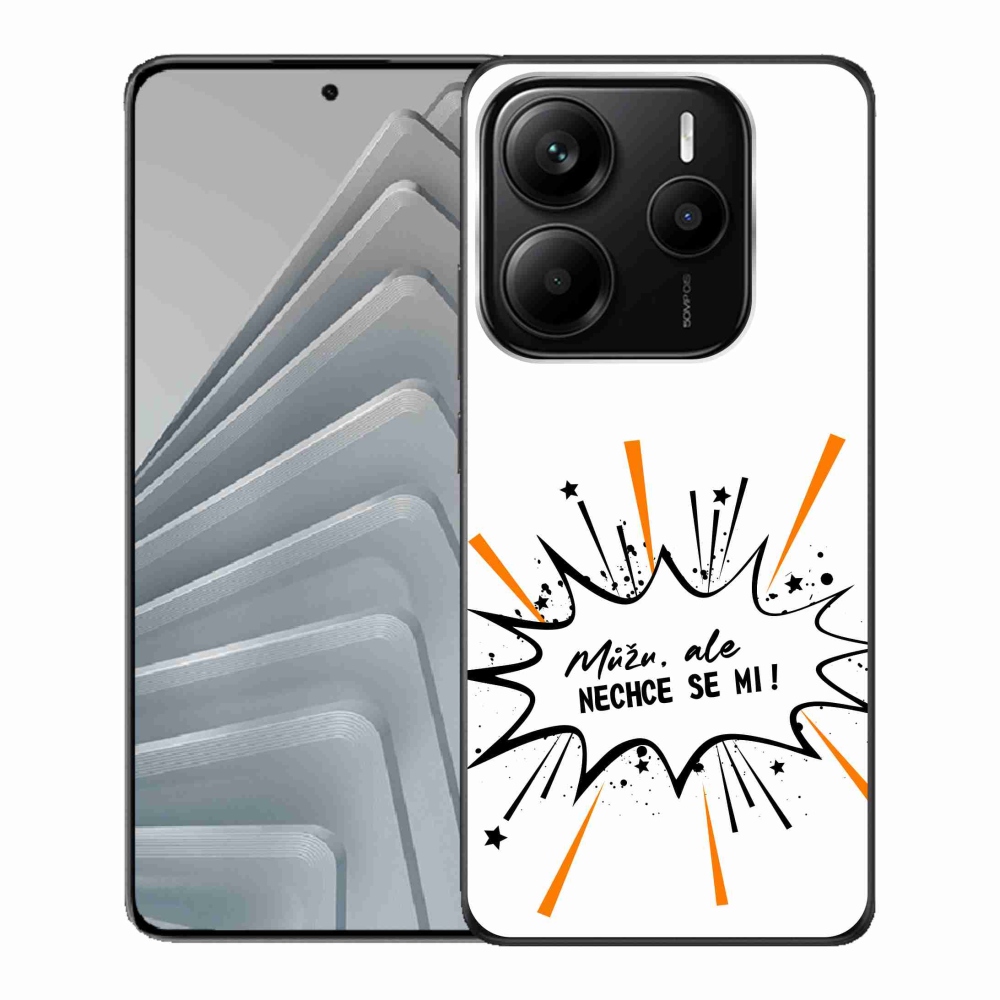 Gélový kryt mmCase na Xiaomi Redmi Note 14 5G - vtipný text 11 biele pozadie