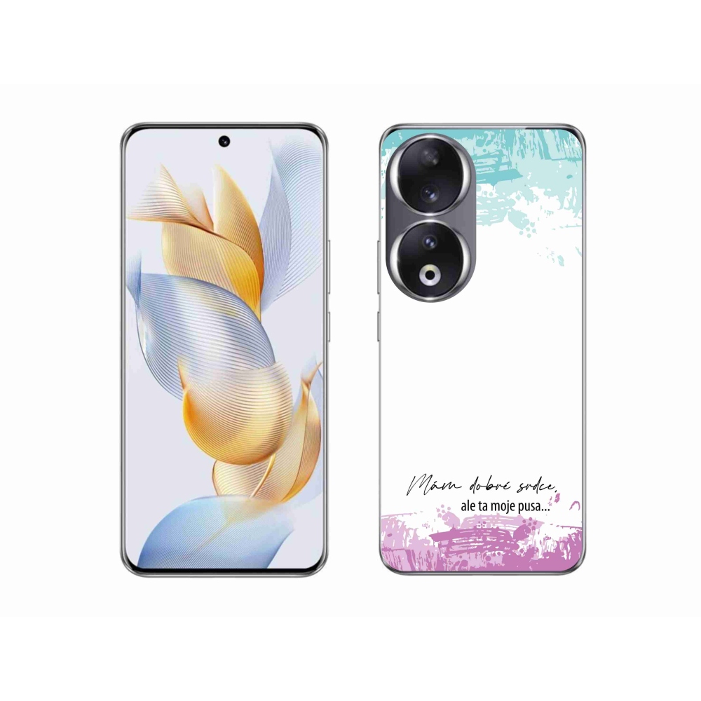 Gélový kryt mmCase na Honor 90 - vtipný text 3 biele pozadie