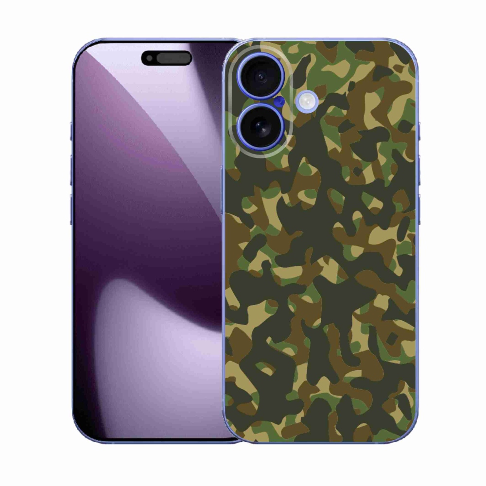 Gélový kryt mmCase na iPhone 17 - maskáčový vzor 1