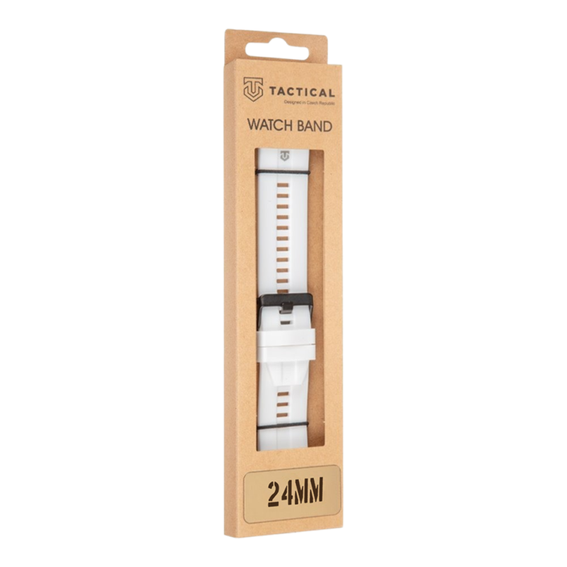 Taktický rýchloupínací silikónový remienok 24 mm biely