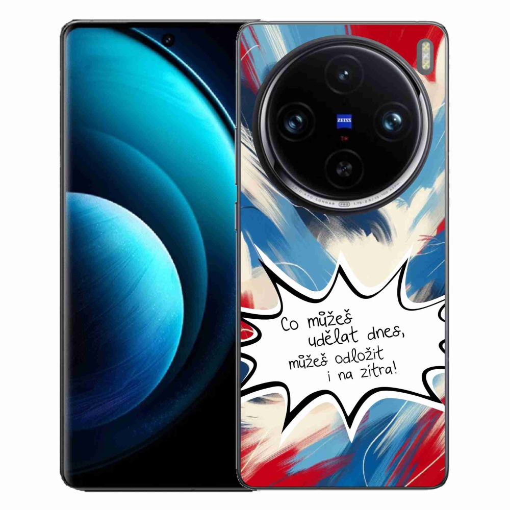 Gélový kryt mmCase na Vivo X100 Pro 5G - vtipný text 9 biele pozadie