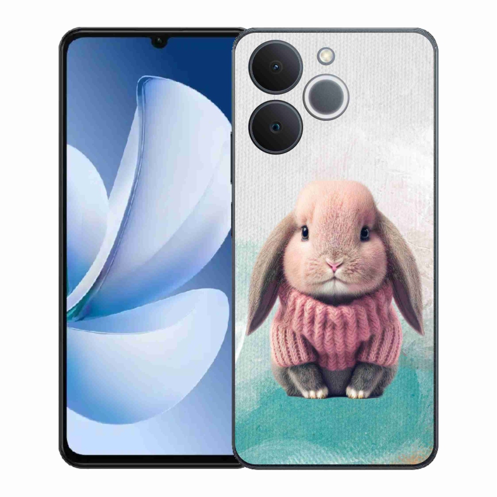 Gélový kryt mmCase na Realme Note 70T - zajačik vo svetri