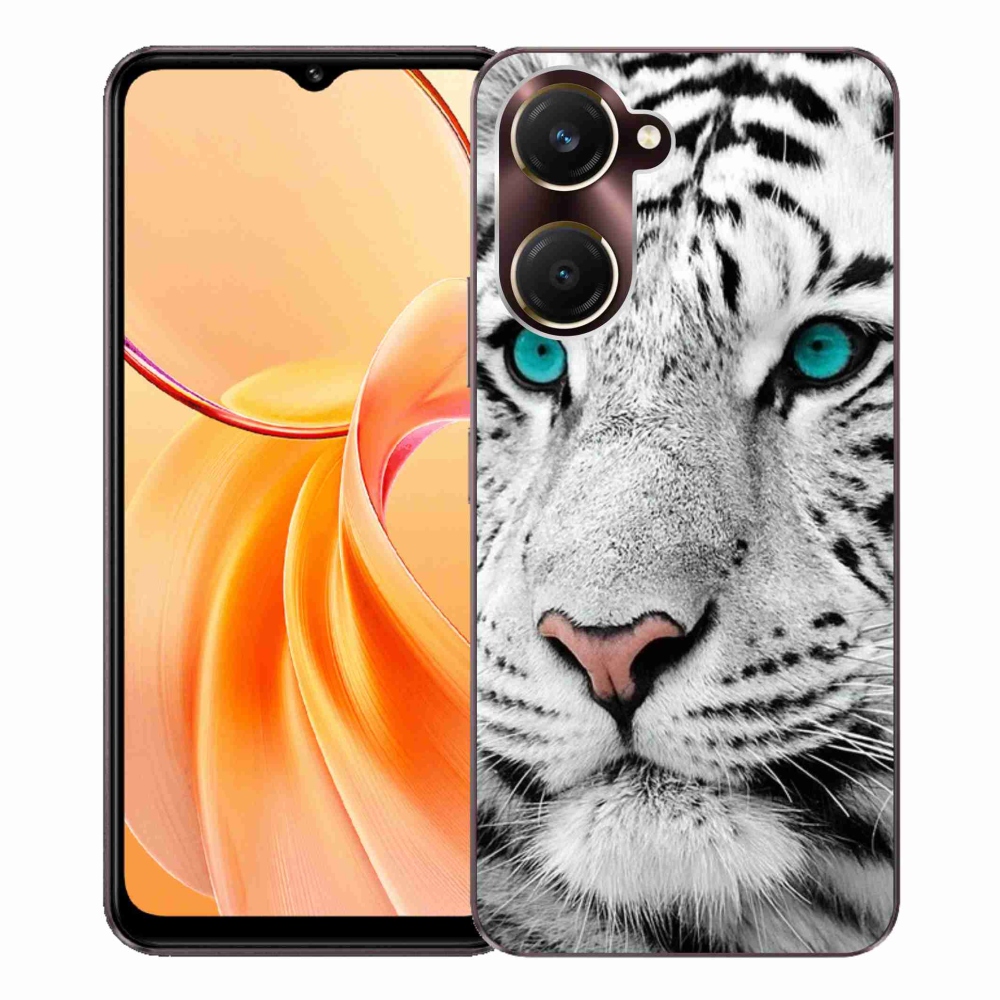 Gélový kryt mmCase na Vivo Y28s 5G - biely tiger