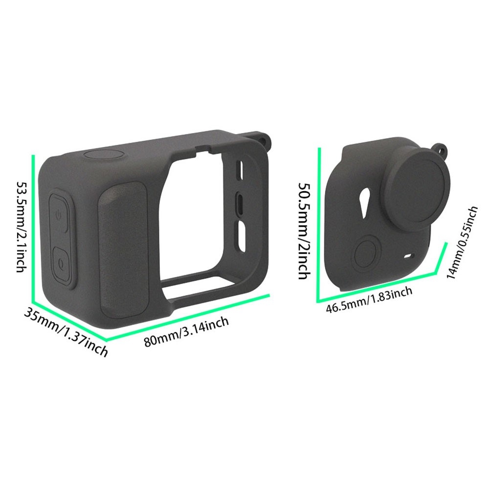 Silikónový ochranný obal s krytkou objektívu pre Insta360 GO Ultra – sivý