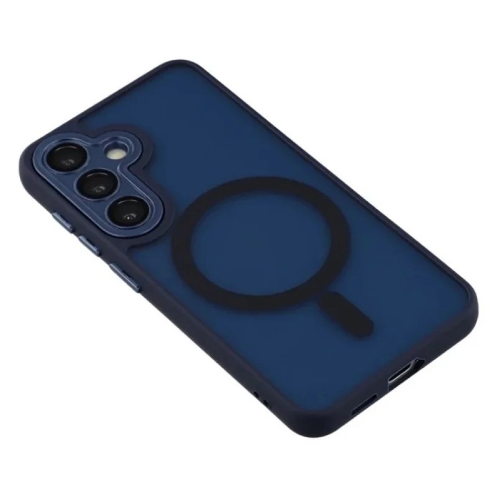QB1 WLF obal s pevným chrbtom a MagSafe na Samsung Galaxy S26 FE - modrý