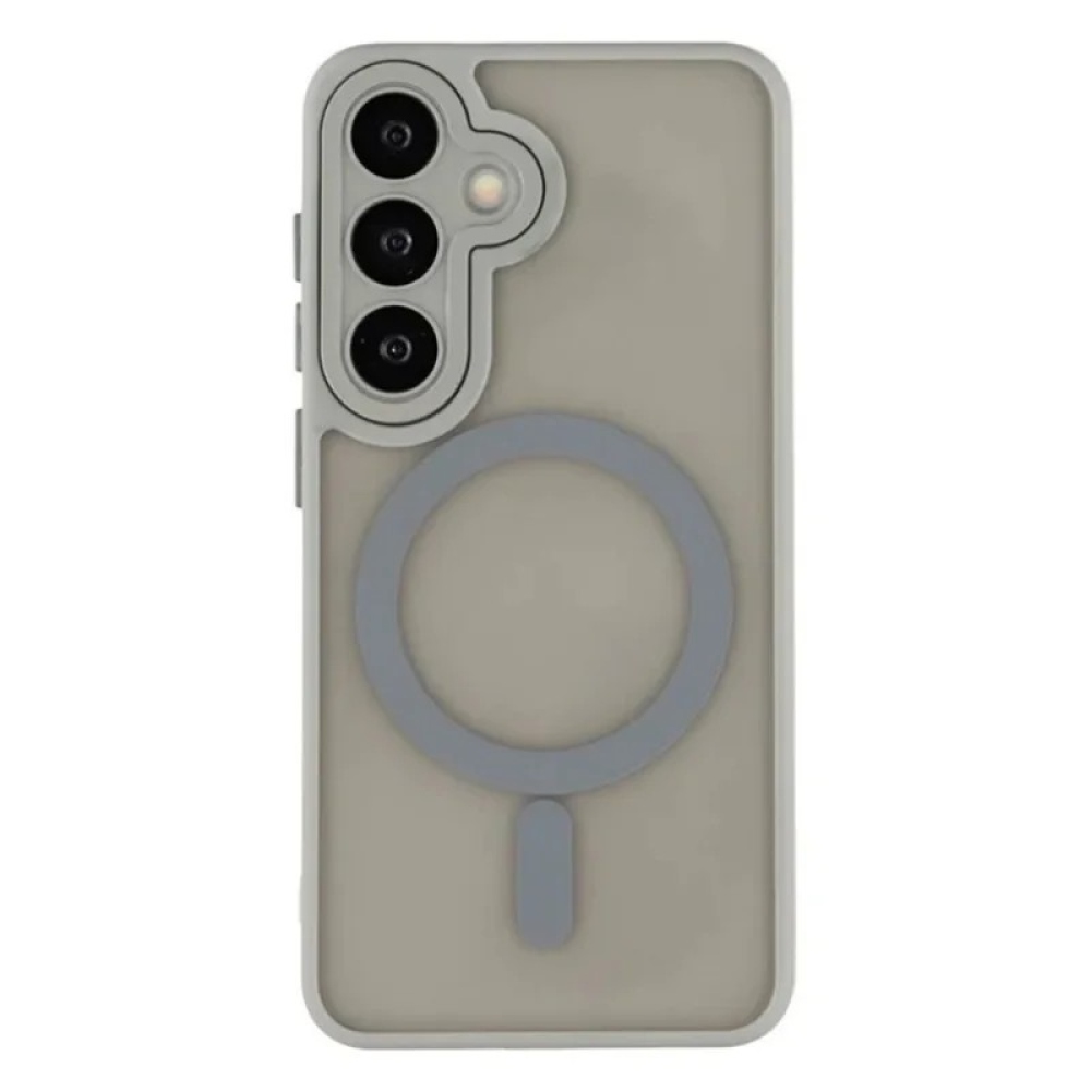 QB1 WLF obal s pevným chrbtom a MagSafe na Samsung Galaxy S26 FE - sivý