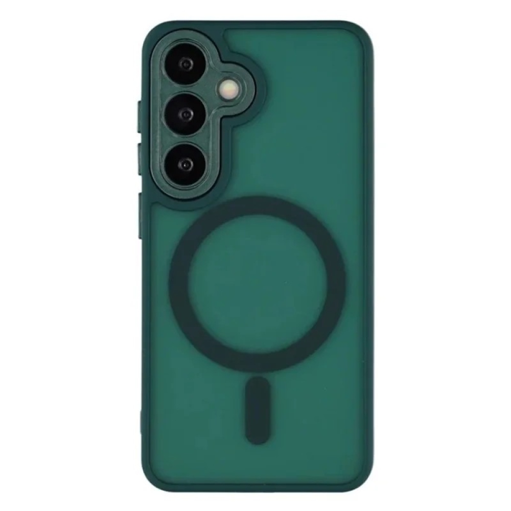 QB1 WLF obal s pevným chrbtom a MagSafe na Samsung Galaxy S26 FE - zelený