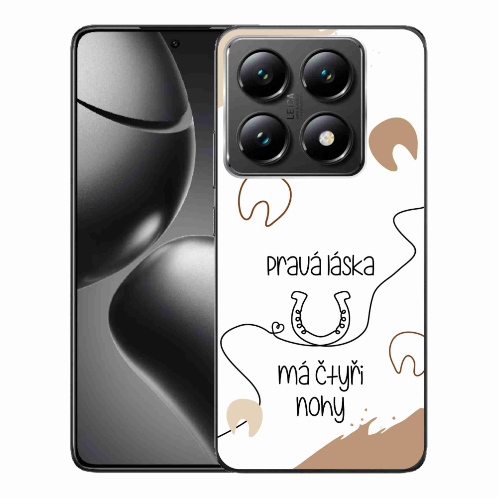 Gélový kryt mmCase na Xiaomi 14T Pro - konský motív biele pozadie