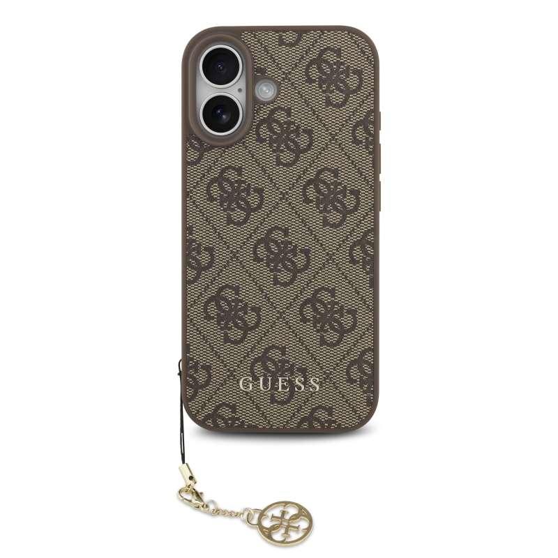 Guess 4G Charm Zadný kryt pre iPhone 17 Tone on Tone Brown