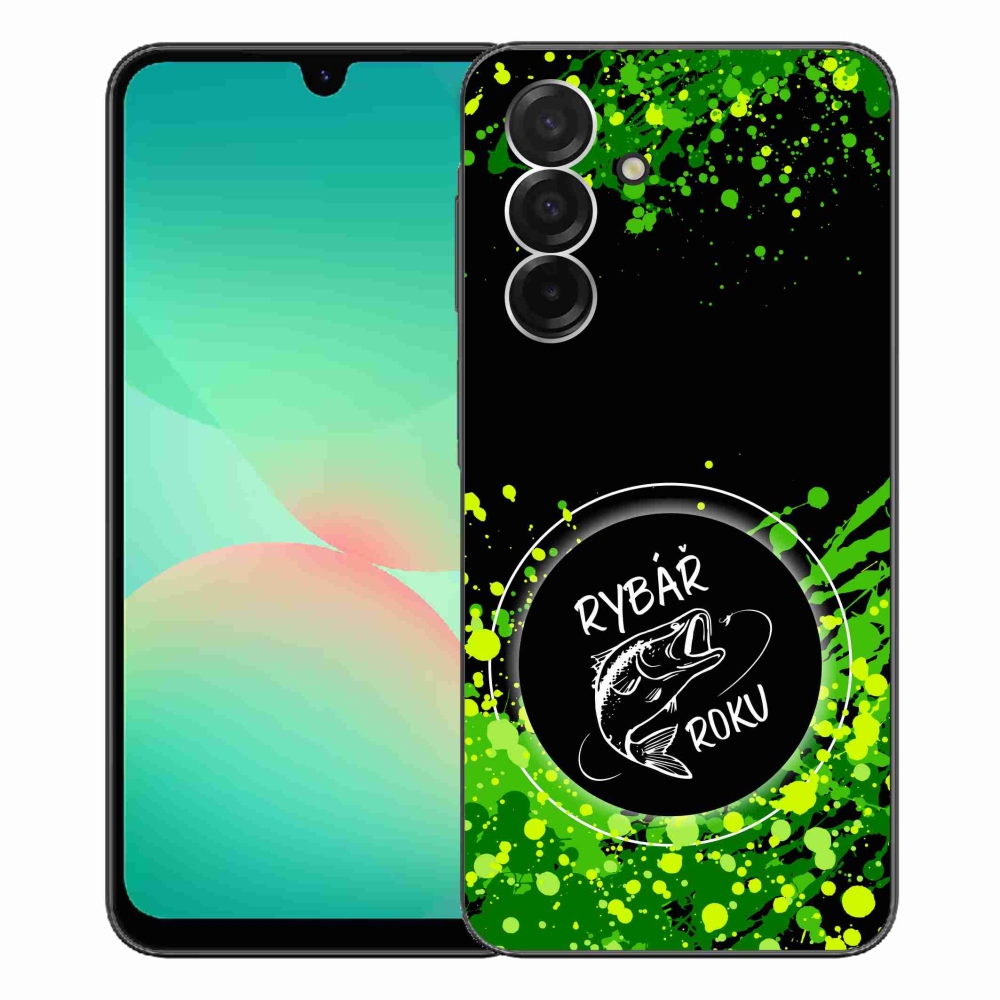 Gélový kryt mmCase na Samsung Galaxy A26 5G - rybár roka čierne pozadie