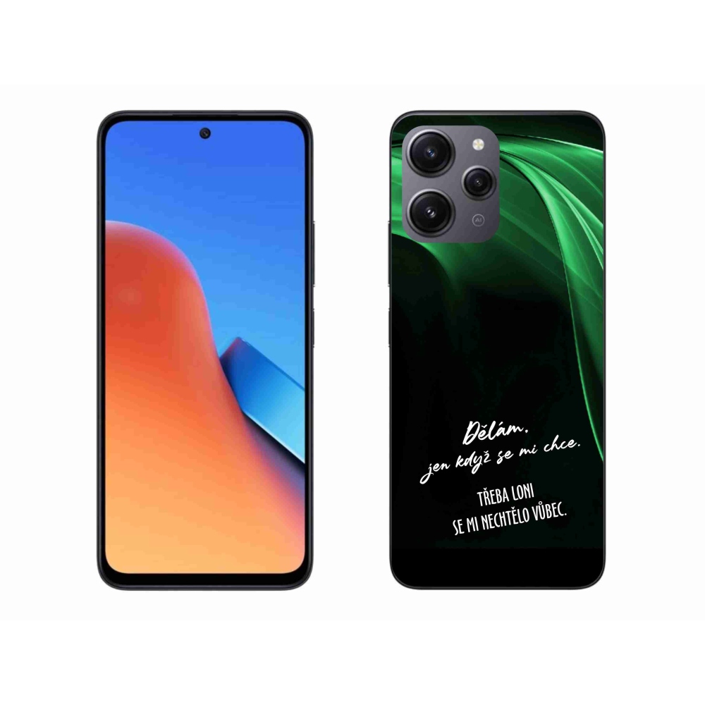 Gélový kryt mmCase na Xiaomi Redmi 12 - vtipný text 12 čierne pozadie