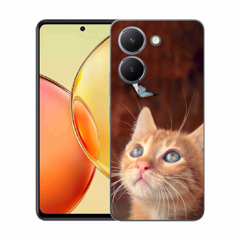 Gélový kryt mmCase na Vivo Y36 - motýľ a mačiatko