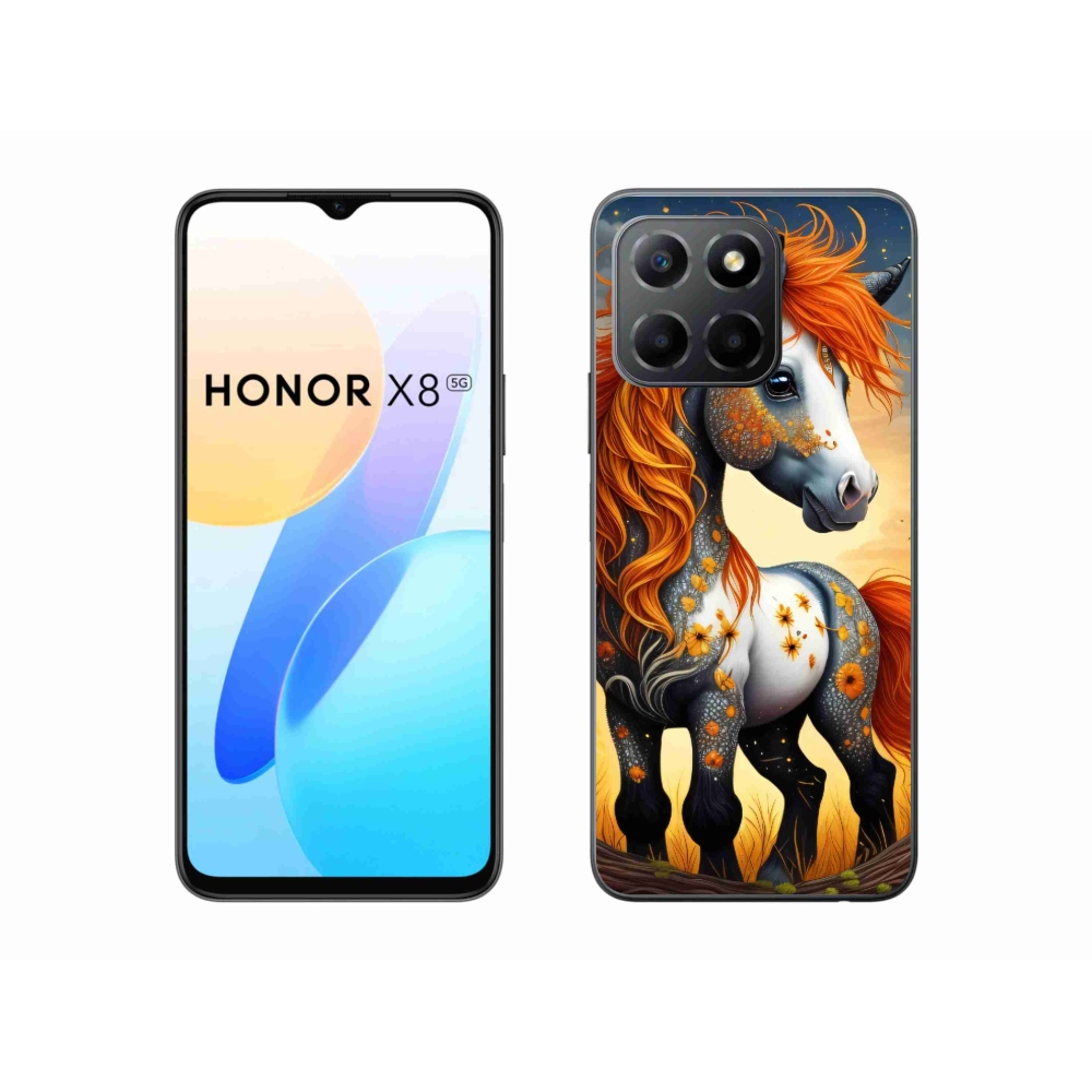Gélový kryt mmCase na Honor X8 5G - farebný poník
