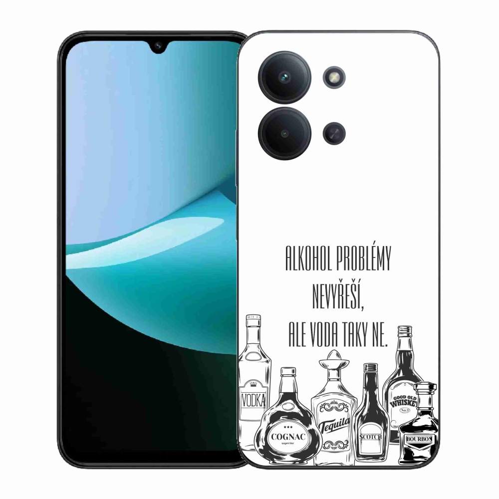 Gélový kryt mmCase na Xiaomi Redmi 15C 4G (171mm)/Poco C85 4G (171mm) - vtipný text biele pozadie