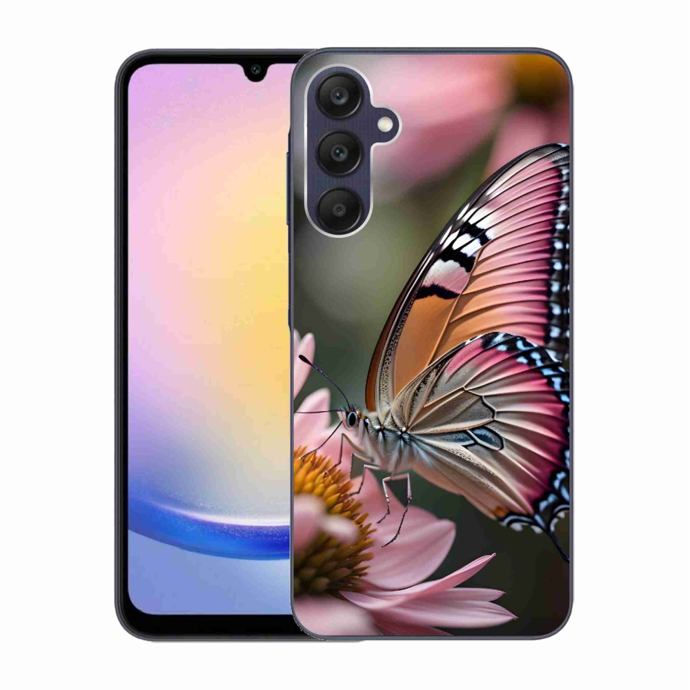Gélový kryt mmCase na Samsung Galaxy A25 5G - farebný motýľ