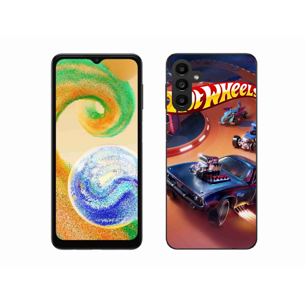 Gélový kryt mmCase na Samsung Galaxy A04s (164.7x76.7x9.1mm) - hot wheels