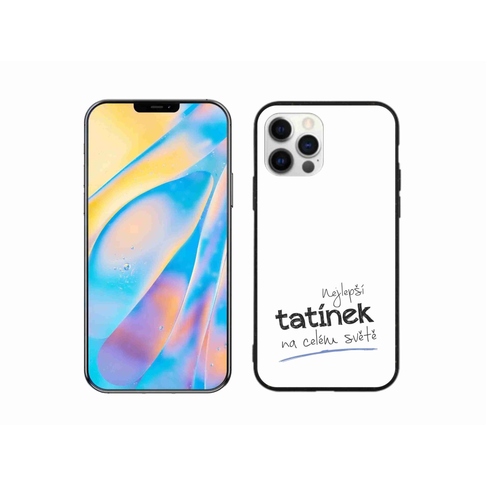 Gélový kryt mmCase na iPhone 12 - najlepší otecko 4 biele pozadie