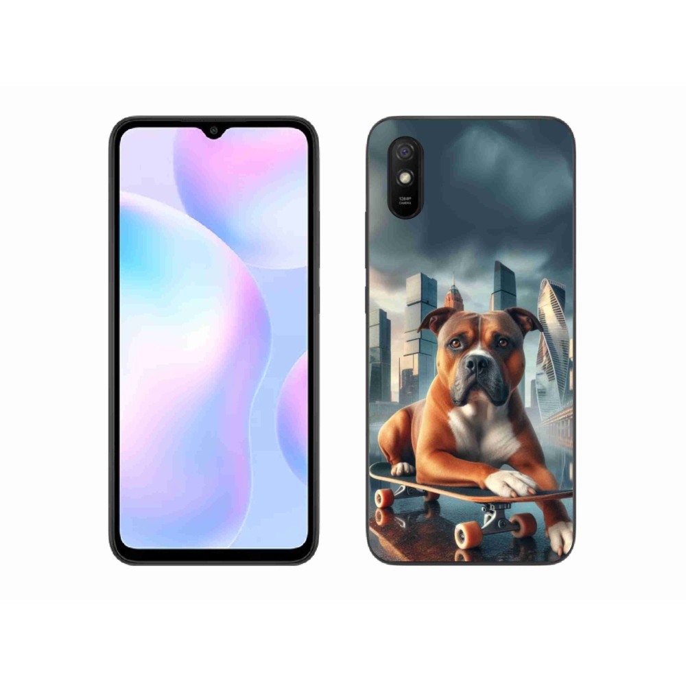 Gélový kryt mmCase na Xiaomi Redmi 9A - pes na skateboarde