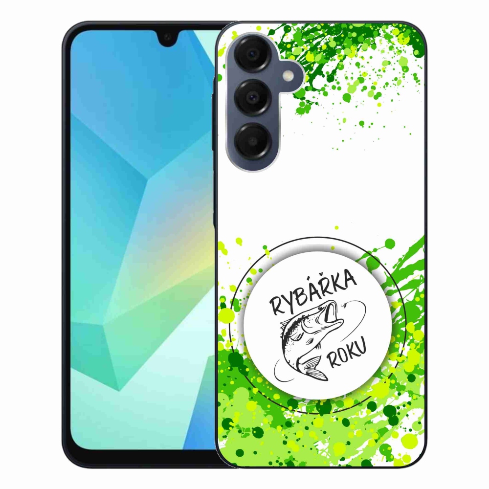 Gélový kryt mmCase na Samsung Galaxy A16 4G/5G - rybárka roka biele pozadie