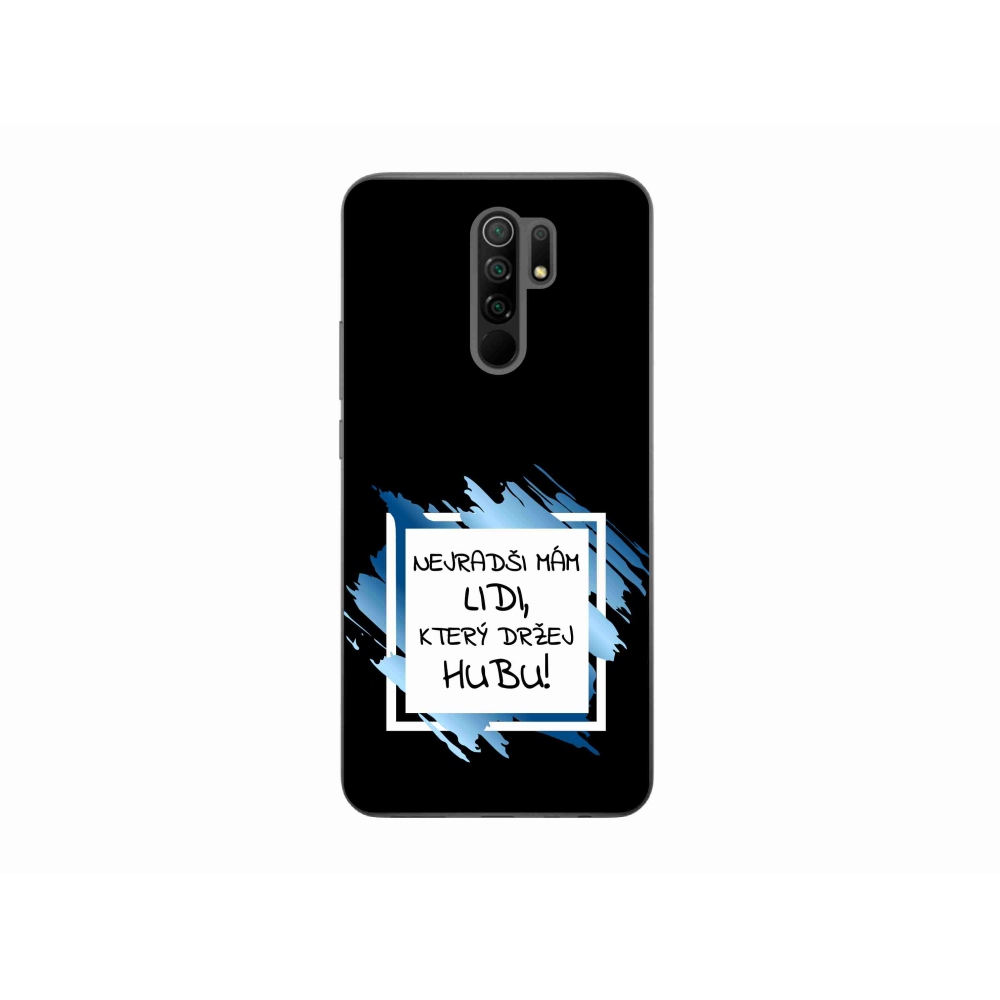 Gélový kryt mmCase na Xiaomi Redmi 9 - vtipný text 7 bieločierne pozadie