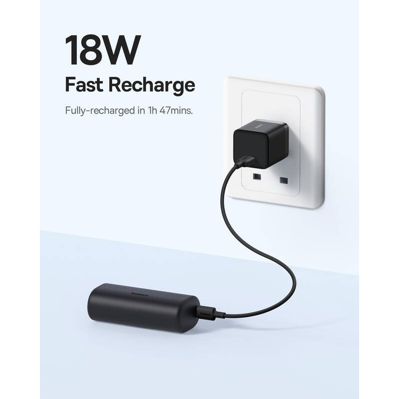 Baseus Compact (IP Edition) 20W rýchle nabíjanie USB-C Powerbank 5000mAh Cluster Black