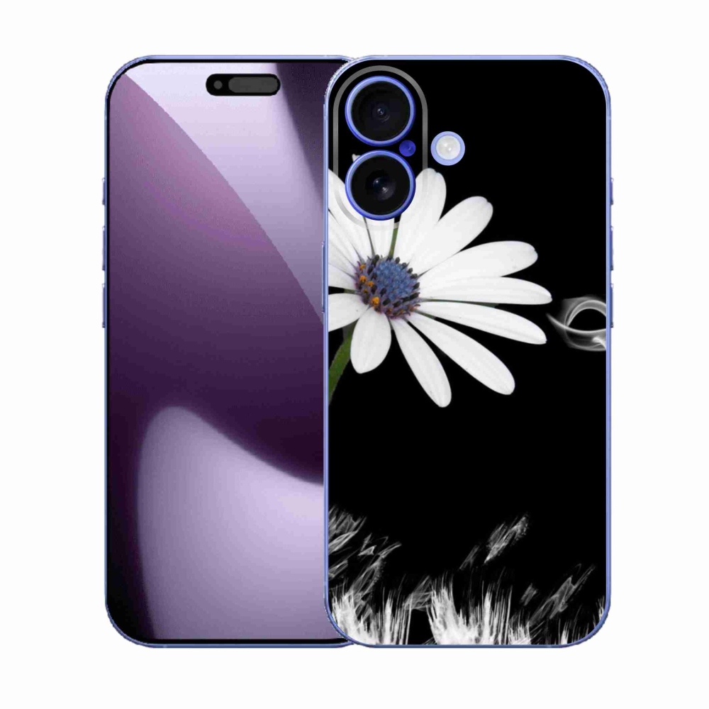 Gélový kryt mmCase na iPhone 17 - biela kvetina