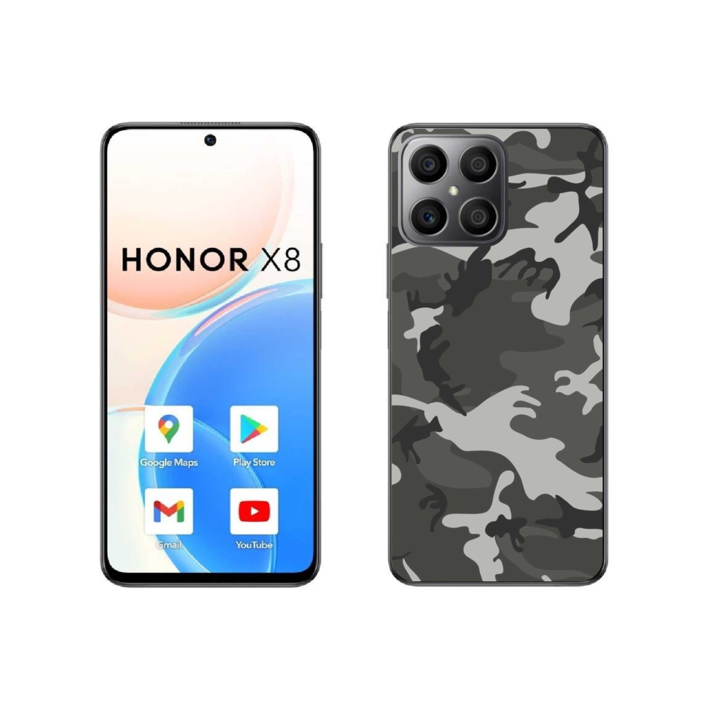 Gélový kryt mmCase na Honor X8 4G - maskáčový vzor