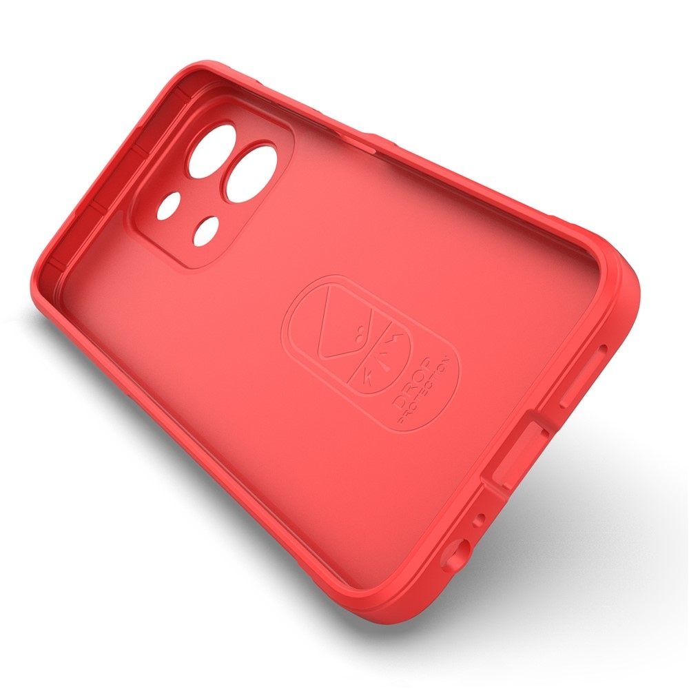 Rugg odolný gélový obal na Xiaomi Redmi 15C 4G (171mm)/Poco C85 4G (171mm) - červený