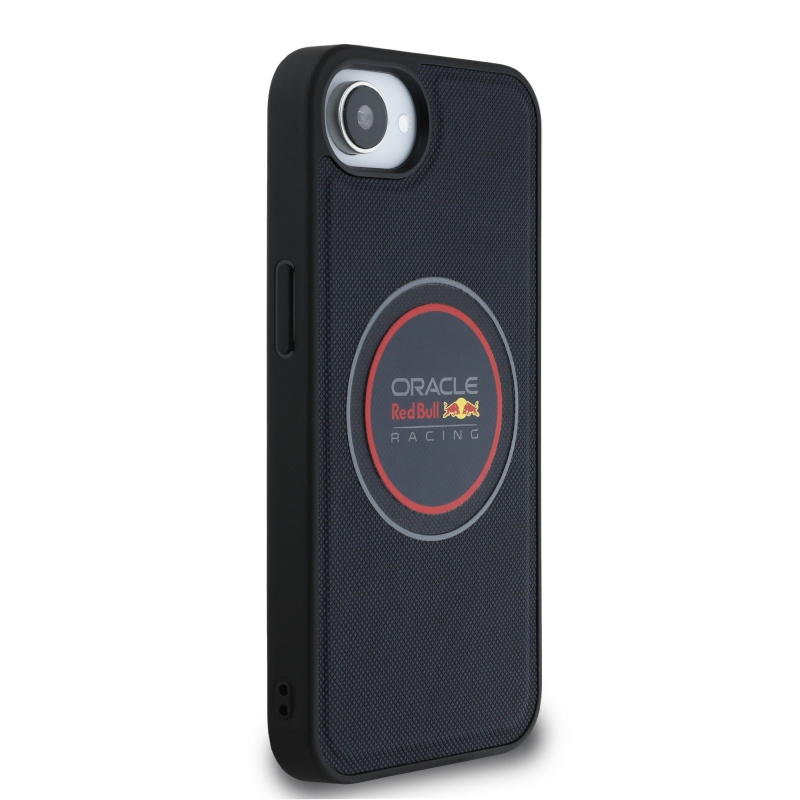 Red Bull PU Leather Red Ring MagSafe Zadný Kryt pre iPhone 16e Navy