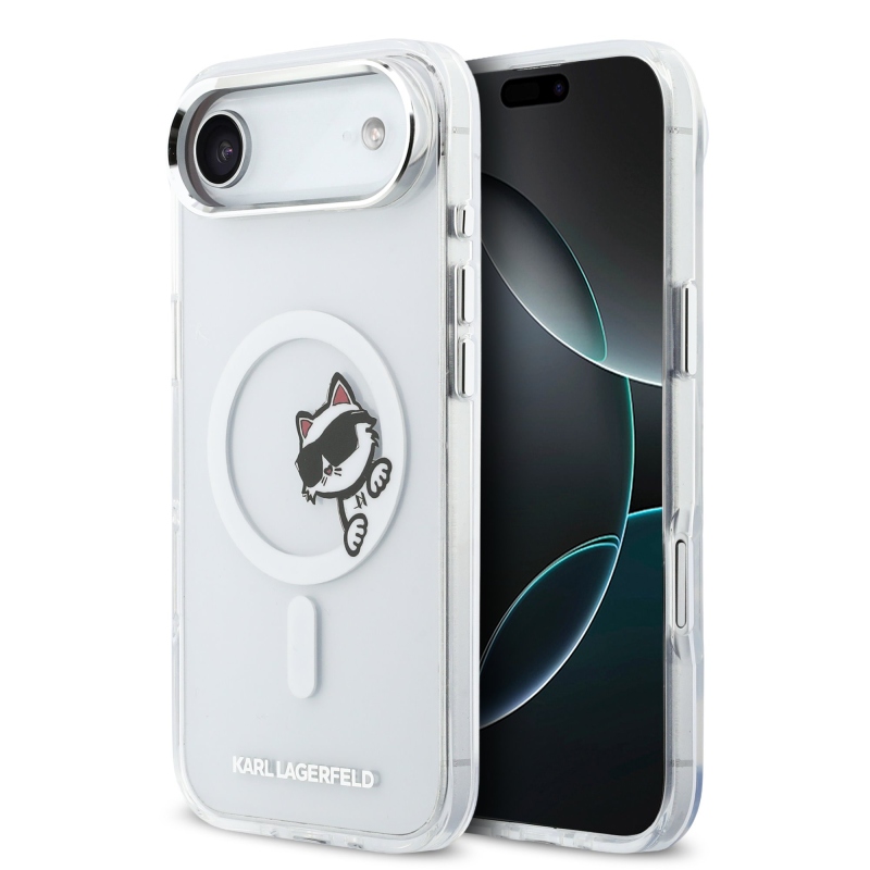 Karl Lagerfeld IML Choupette Peekaboo MagSafe Zadný kryt pre iPhone Air Transparent