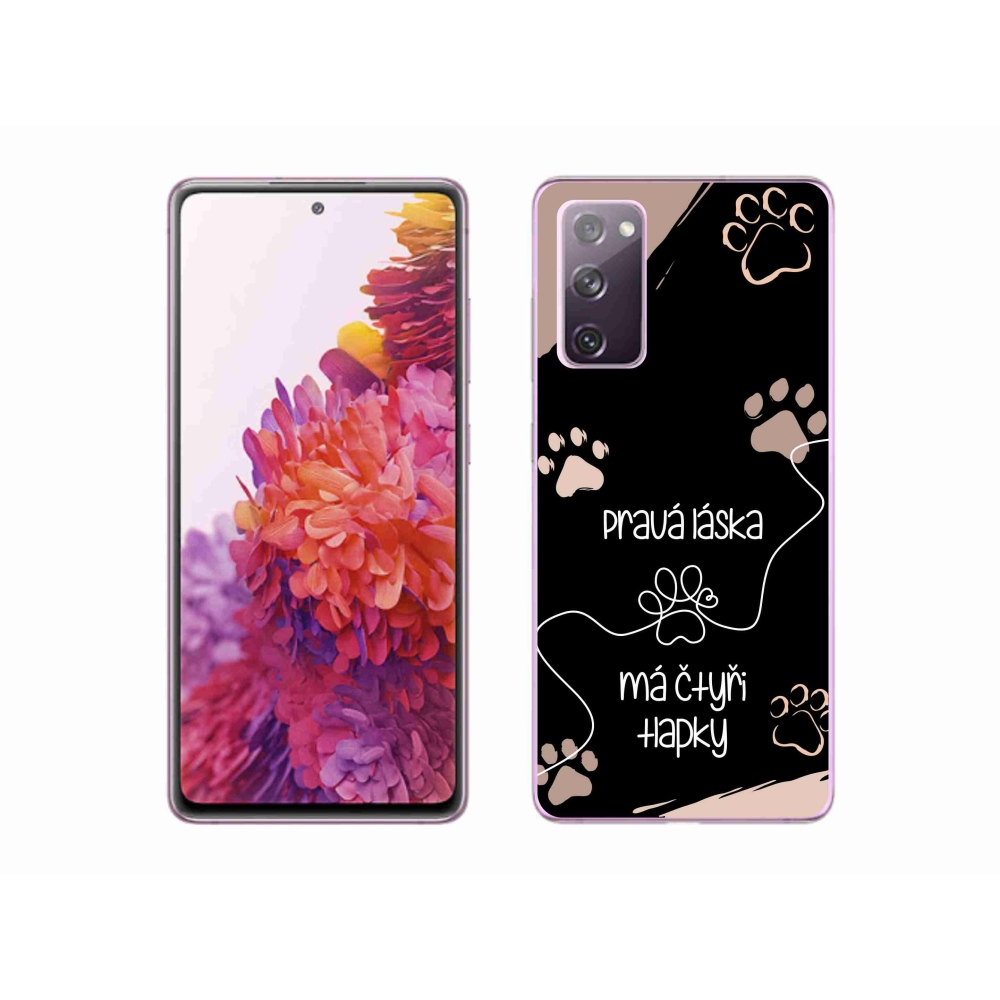 Gélový kryt mmCase na Samsung Galaxy S20 FE - psí motív 1 čierne pozadie