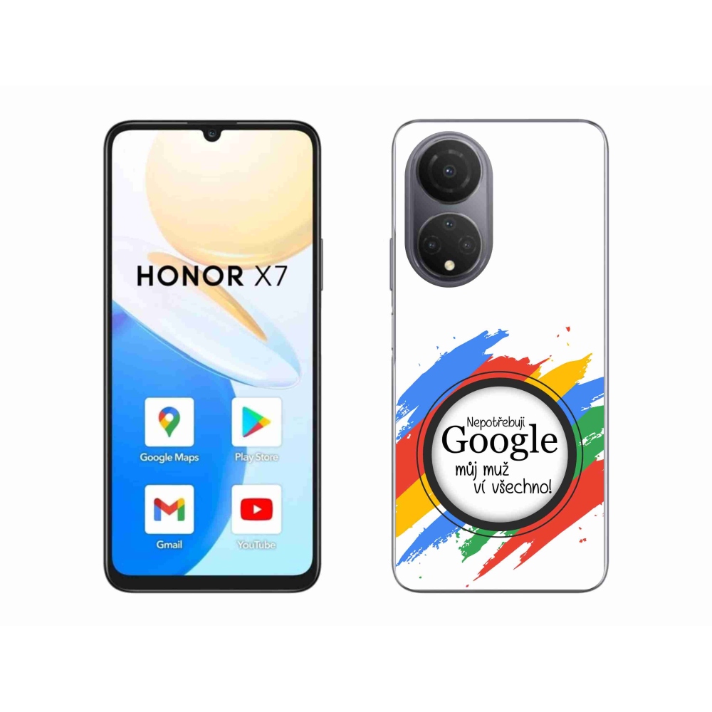 Gélový kryt mmCase na Honor X7 - muž vie všetko biele pozadie