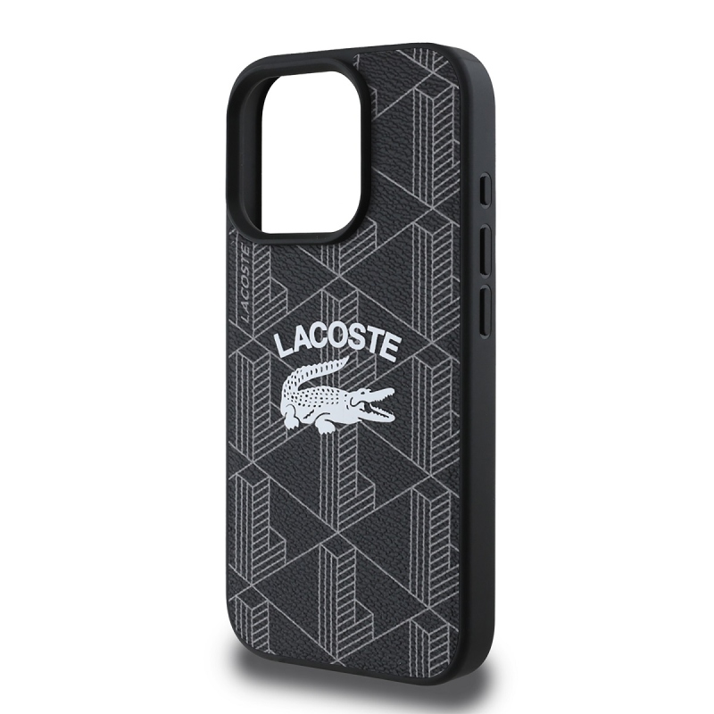 Lacoste Blend Monogram MagSafe Zadný Kryt pre iPhone 16 Pro Black