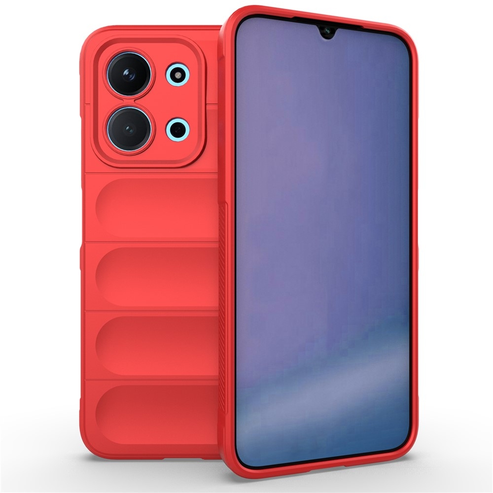 Rugg odolný gélový obal na Xiaomi Redmi 15C 4G (171mm)/Poco C85 4G (171mm) - červený
