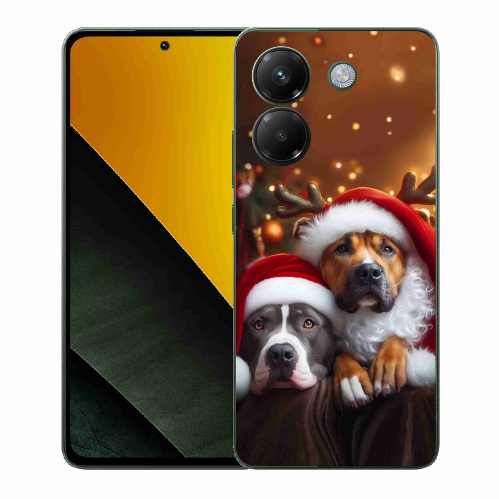 Gélový kryt mmCase na Xiaomi Poco M7 Pro 5G - vianočné psy