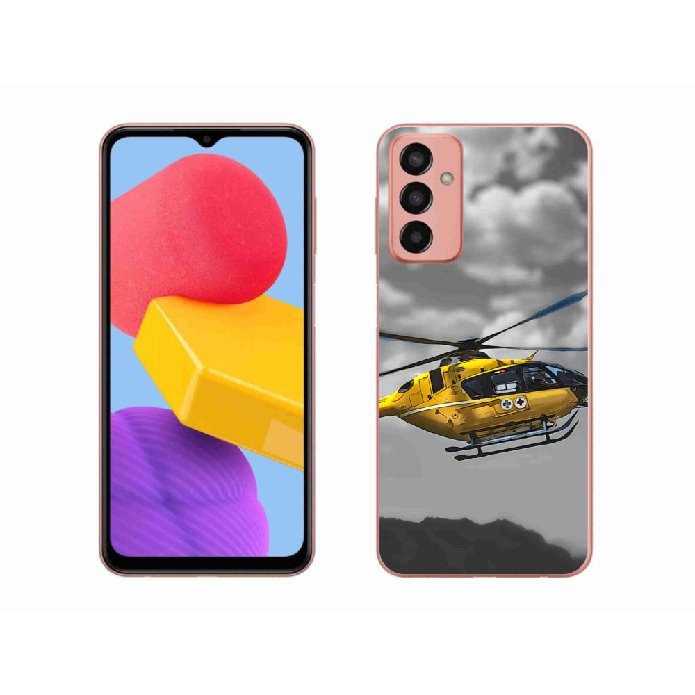 Gélový kryt mmCase na Samsung Galaxy M13 - žltá helikoptéra