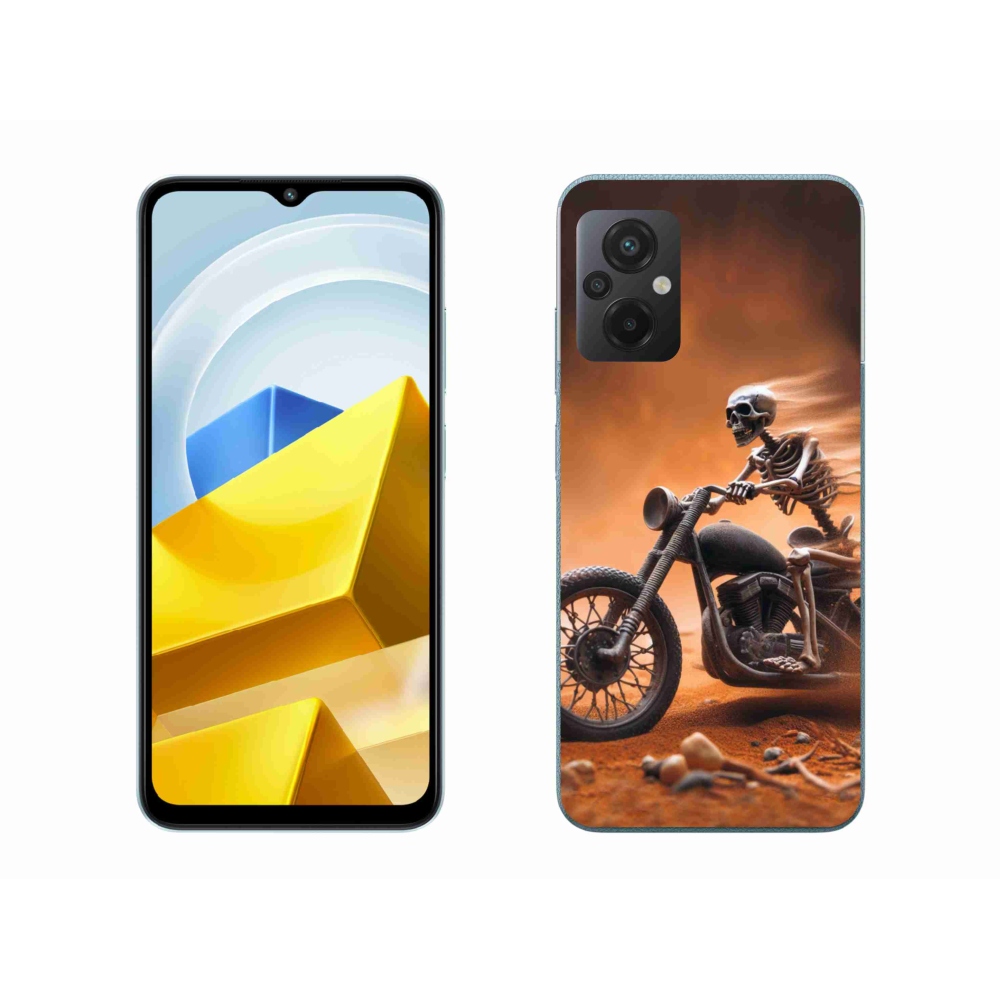 Gélový kryt mmCase na Xiaomi Poco M5 4G - kostra na motorke