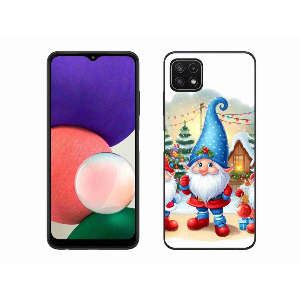 Gélový kryt mmCase na Samsung Galaxy A22 5G - vianočné škriatkovia