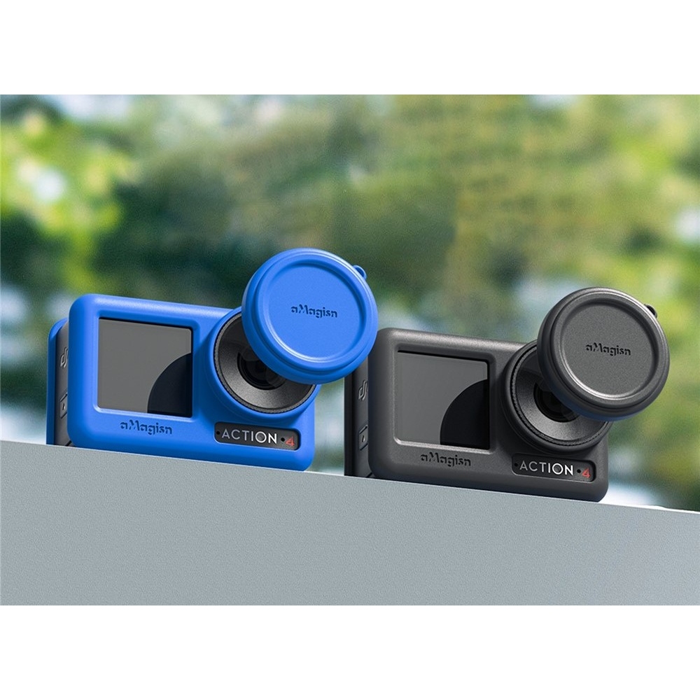 AMAGISN silikónový ochranný obal pre DJI Osmo Action 4 a Action 3 - modrý