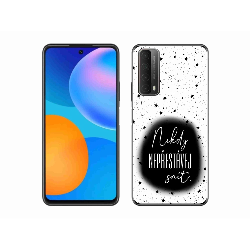 Gélový kryt mmCase na Huawei P Smart (2021) - citát 1 čiernobiele pozadie