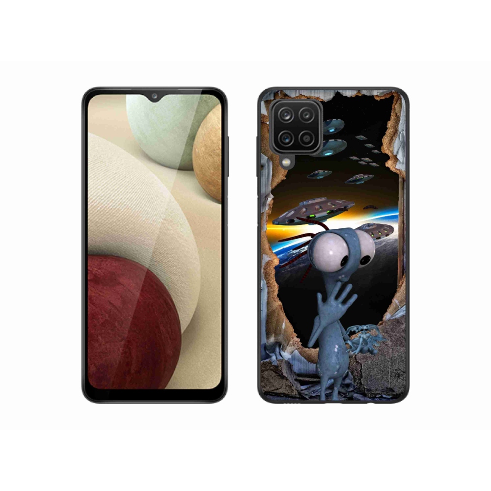 Gélový kryt mmCase na Samsung Galaxy A12 - mimozemšťan