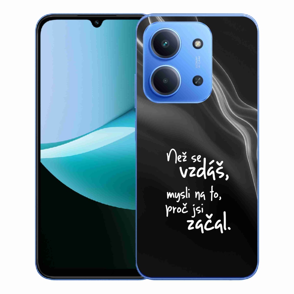 Gélový kryt mmCase na Xiaomi Redmi 15C 4G/5G (173mm) - citát 2 čierne pozadie